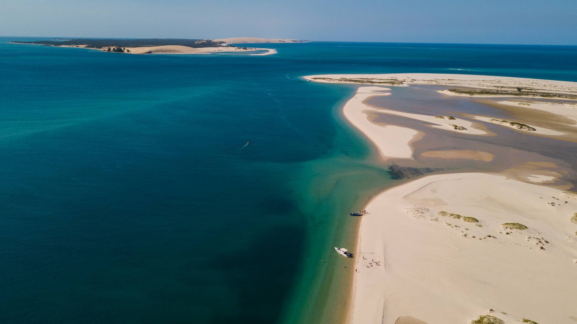 Aerial view of Bazaruto bay